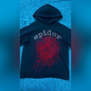 Spider Rhinestone Hoodie Size Small Authentic